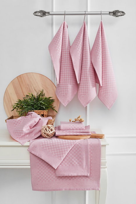 Hermia Juego de paños de cocina Lola - Rosa (10 piezas) Hermia Juego de paños de cocina Lola - Rosa (10 piezas)